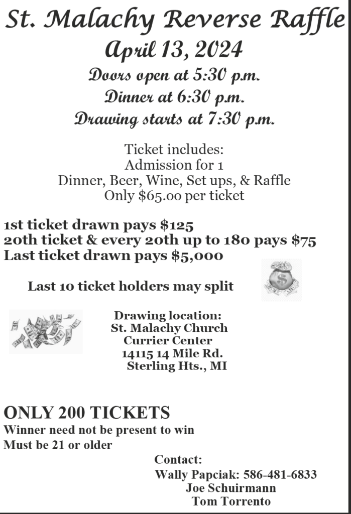 Reverse Raffle - St. Malachy